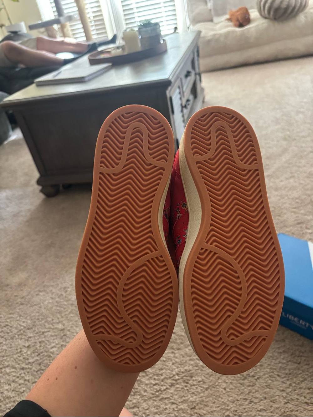 adidas Women's Red Suede Sneaker 

Campus 00s X Liberty London Shoes - Picture 3 of 5